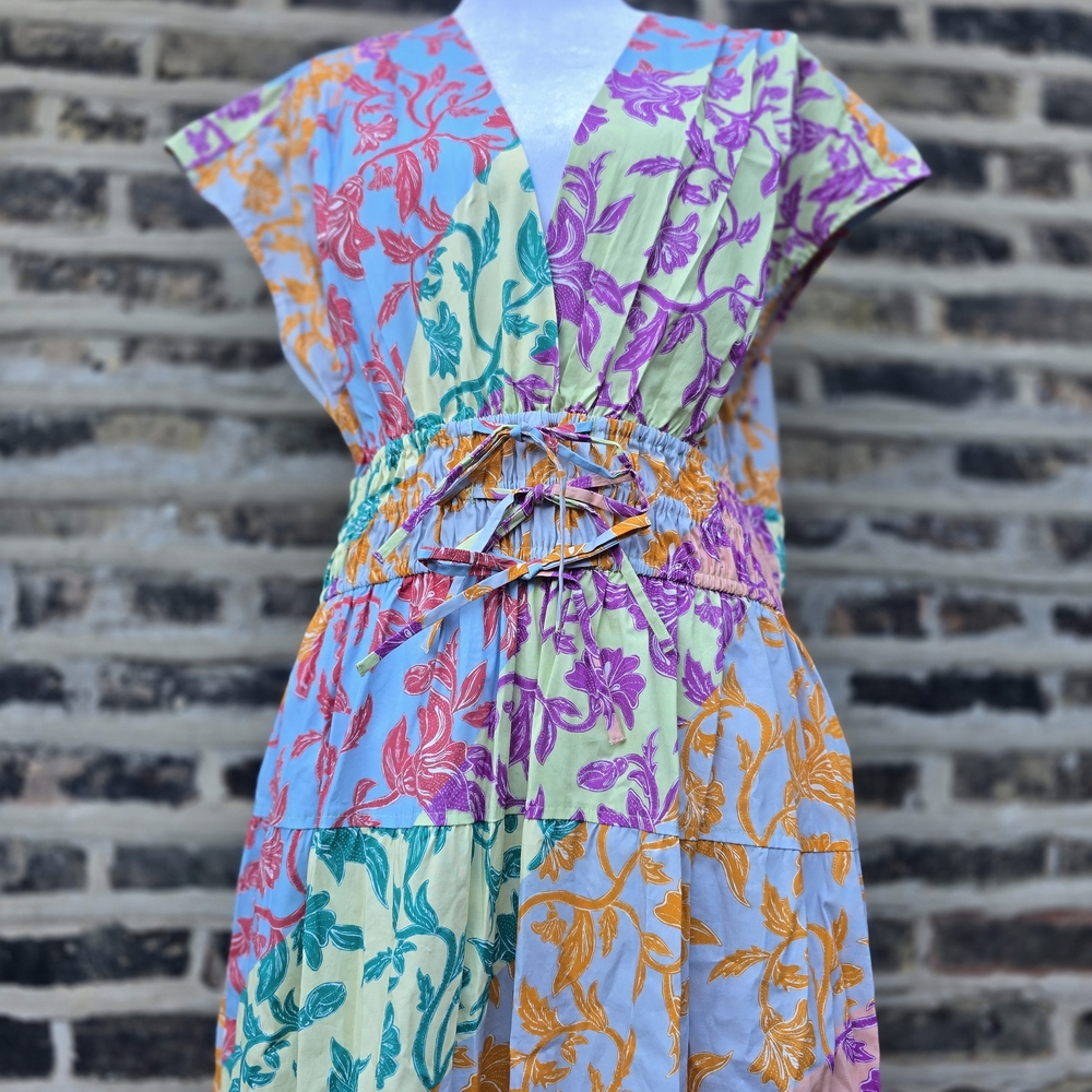 Derek Lam Multicolor Floral Patchwork Maxi Dress … - image 7